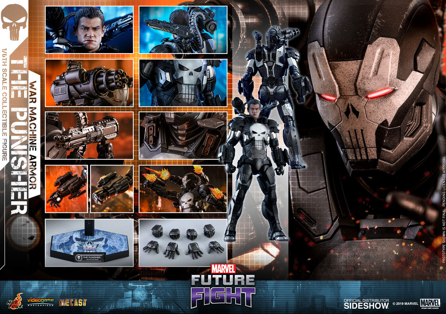 Punisher War Machine Armor Video Game Masterpiece Series - Collectors Row Inc.