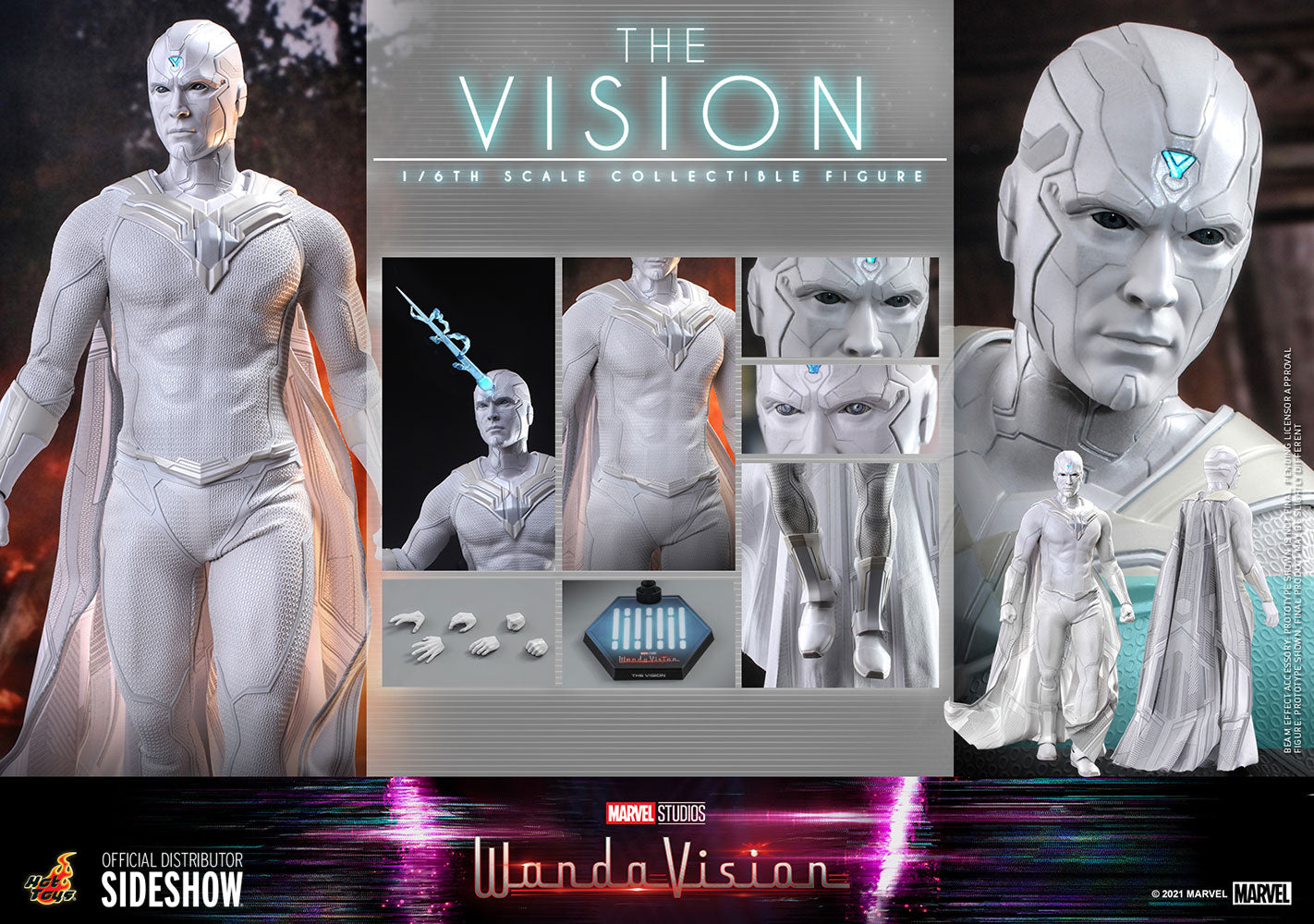 The Vision WandaVision Sixth Scale Figure (All White Version)