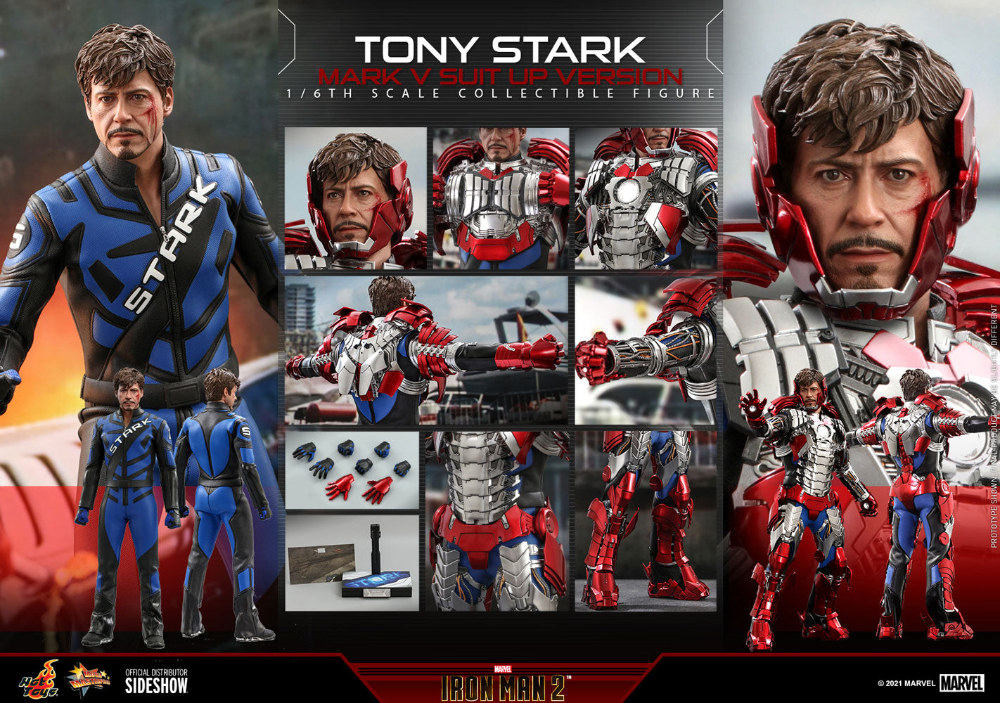 Tony Stark (Mark V Suit Up Version) Sixth Scale Figure