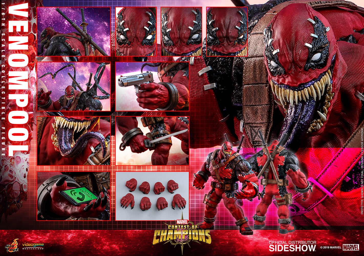 Hot Toys Venompool Marvel Contest of Champions Sixth Scale Figure - Collectors Row Inc.