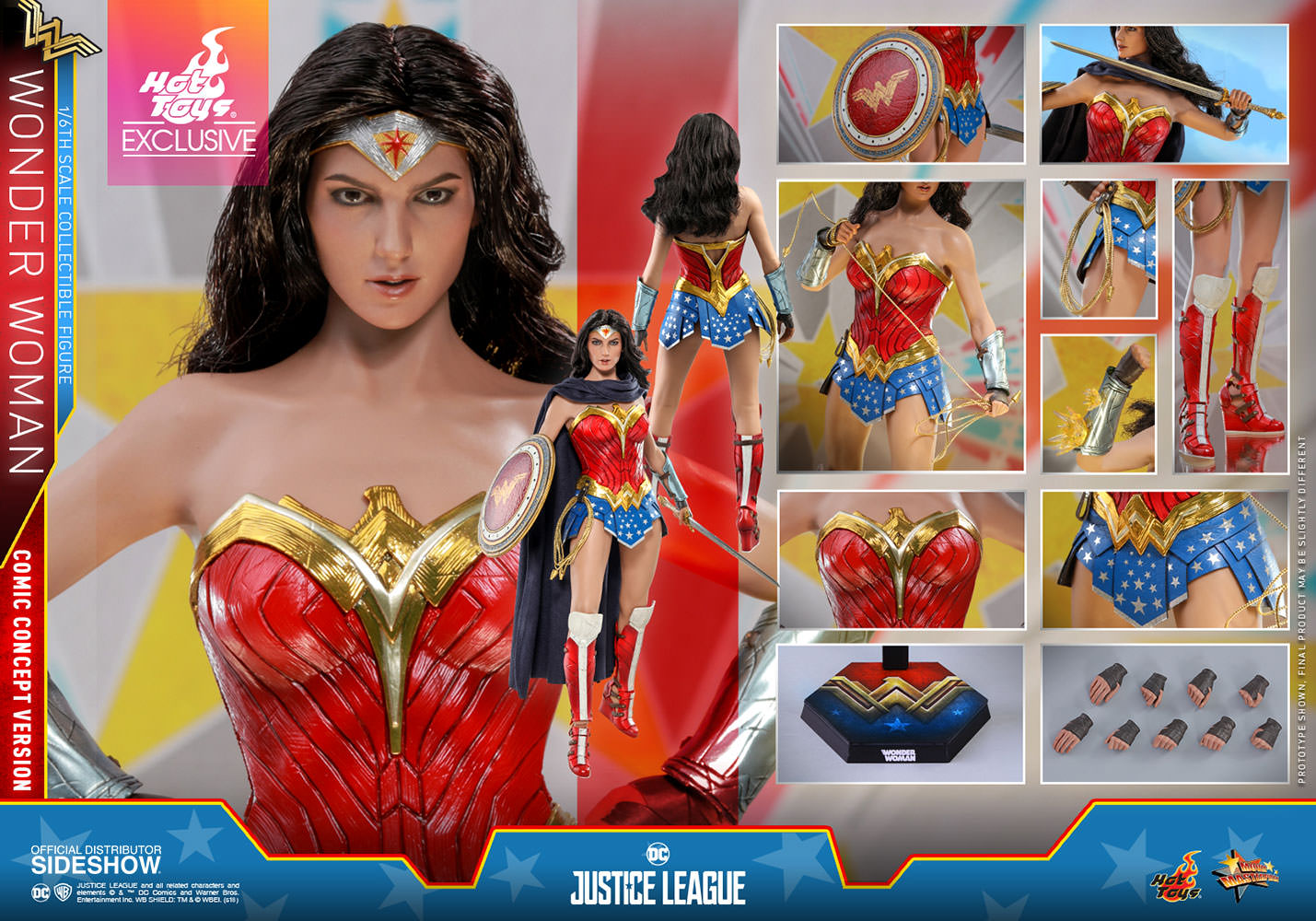 Hot Toys Wonder Woman Comic Concept Version Sixth Scale Figure - Collectors Row Inc.