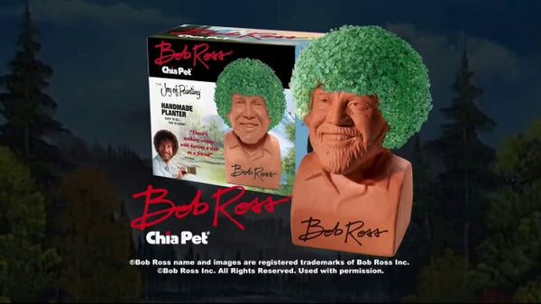 bob ross plant pot Neca Chia Pet - Bob Ross The Joy of Painting
