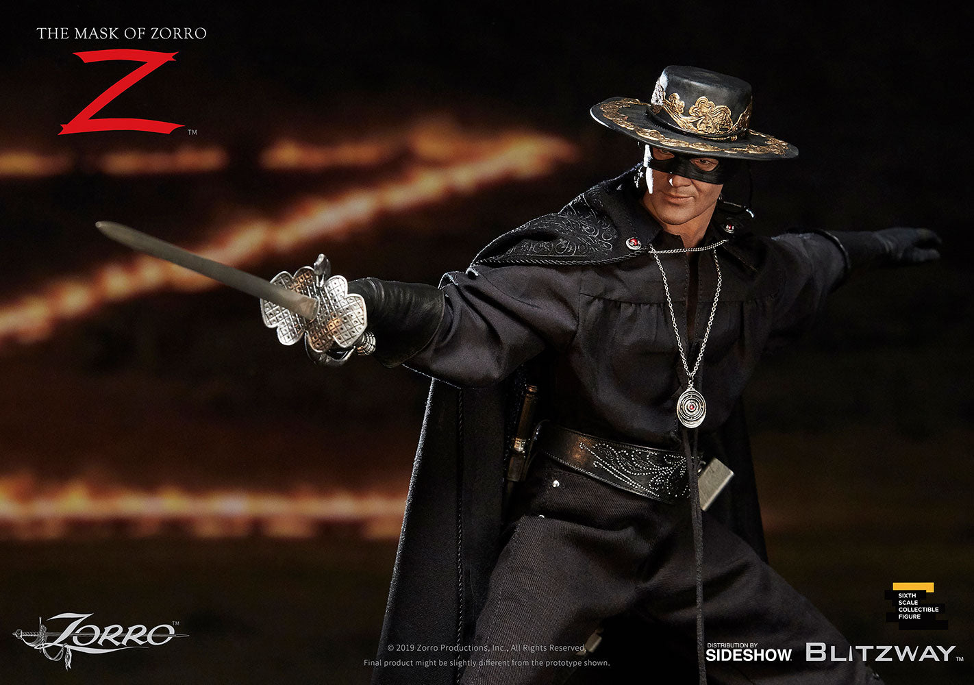 The Mask of Zorro Antonio Banderas Sixth Scale Figure - Collectors